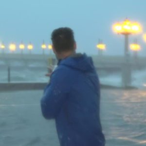 Two hours ahead of high tide, flooding pours over seawall in St. Augustine