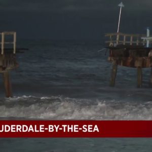 Lauderdale-by-the-Sea pier partially collapses due to Tropical Storm Nicole