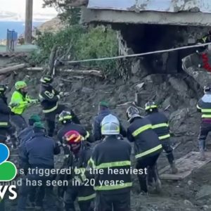 Rescuers Search For Survivors Following Deadly Landslide In Italy
