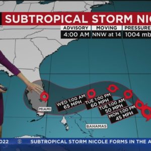 Subtropical Storm Nicole 11-7-2022 5AM