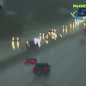 Traffic: Car flipped on I-95 South and University during Nicole