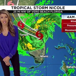 Tropical Storm Nicole: 4 a.m. Thursday advisory