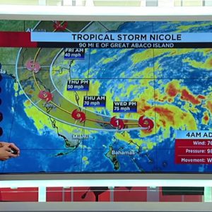 Tropical Storm Nicole: 4 a.m. Wednesday advisory
