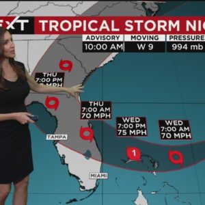NEXT Weather - Tropical Storm Nicole + South Florida Forecast - Tuesday Afternoon 11/8/22