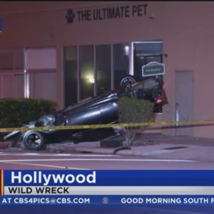 Two hurt in crash at Young Circle in Hollywood