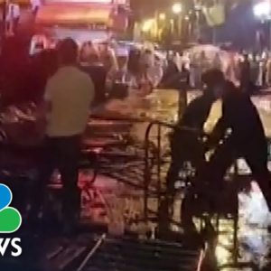 Video Shows Violent Protests In Guangzhou, Southern China