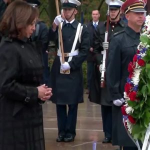 VP Kamala Harris lays wreath for Veterans Day