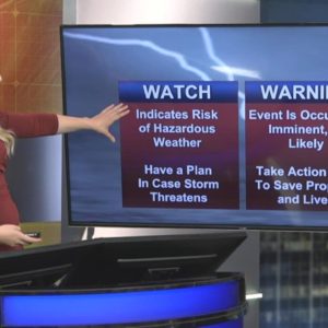 What is a tornado watch vs a warning?