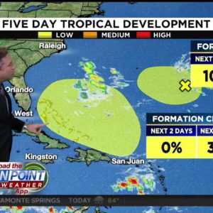 Will a tropical system develop off Florida?