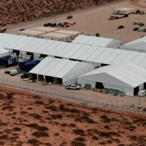 Border Patrol Building Temporary Migrant Processing Facility Near El Paso, TX