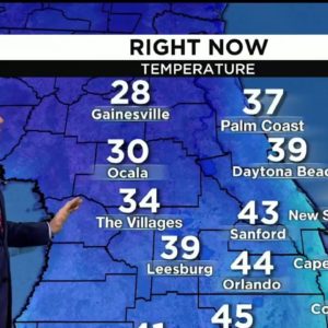 1 more chilly day for Central Florida