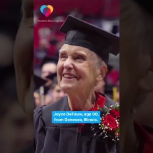 A 90-year-old just graduated from college — proving we are never too old to stop learning #shorts