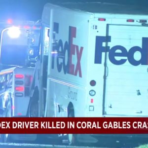 Police investigating after FedEx truck driver killed in Coral Gables crash
