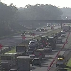 Dump truck hits overpass, snarling traffic in St. Johns County