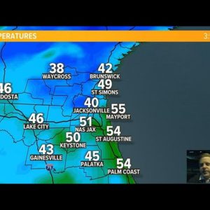 Warmer temperatures move in across the First Coast with some rain in the forecast
