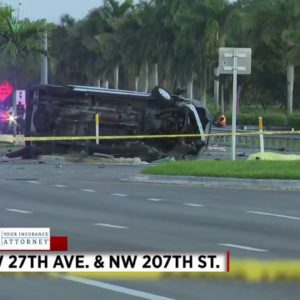 Fatal rollover crash reported in Miami Gardens