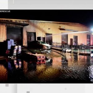 Fire erupts inside fireworks warehouse in Orlando