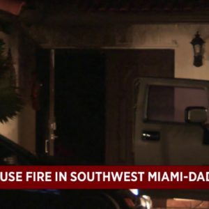 Fire erupts inside home in southwest Miami-Dade