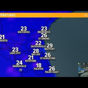 Freezing temperatures Christmas morning, but a warm-up by New Years