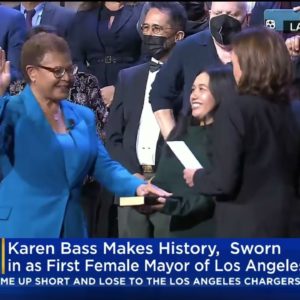 Karen Bass Sworn In As The First Female Mayor Of Los Angeles