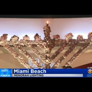 Miami Beach Celebrates Chanukah With Seashell Menorah