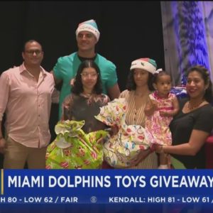 Miami Dolphins handed out toys at special Hard Rock Stadium event