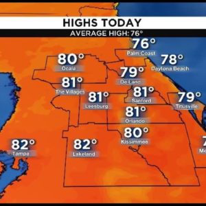More warmth for the weekend in Central Florida