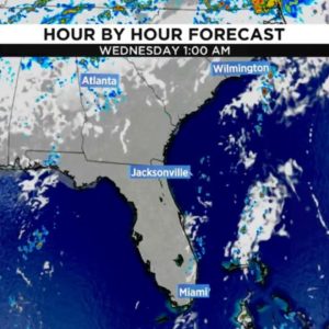 Near record highs under partly cloudy skies