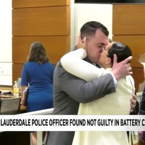 Officer found not guilty of battery to ask to be reinstated