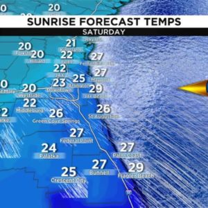Our coldest morning temperatures are on the way