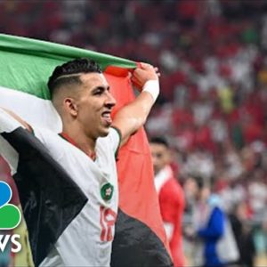 Palestinian Flags Appear In Abundance At Qatar's World Cup