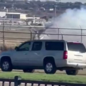 Pilot ejects from fighter jet in Texas crash landing