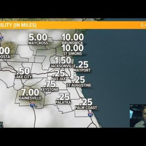 Cloudy skies but still above-average temperatures this weekend on the First Coast