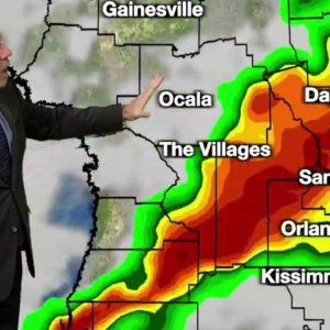 Strong line of storms to push through Central Florida