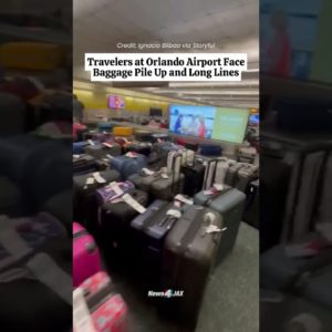 Travelers at Orlando Airport Face Baggage Pile Up and Long Lines