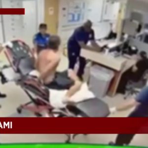 Video shows firefighter's punches man in Miami
