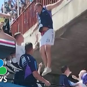 Video Shows Moment Argentina Soccer Fans Jump Onto Team Bus