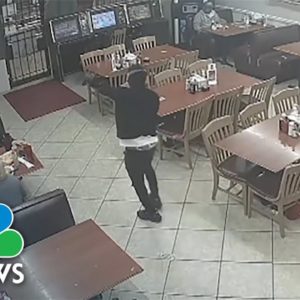 Police searching for man caught on video who shot robber at Houston taqueria