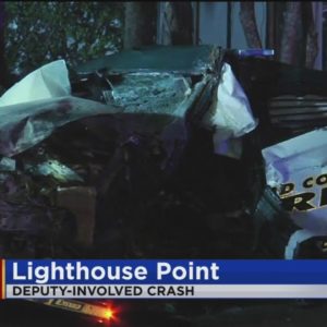 Broward sheriff's deputy involved in a crash in Lighthouse Point
