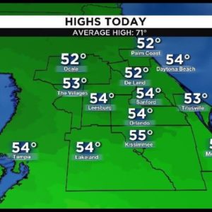 Bundle up! Blustery start to the weekend in Central Florida