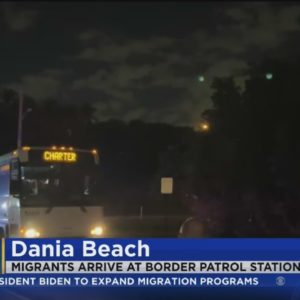 Bus loads of migrants taken to US Border Patrol station in Dania Beach