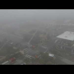 Drone: Fatal fire in Jacksonville Beach on foggy Sunday