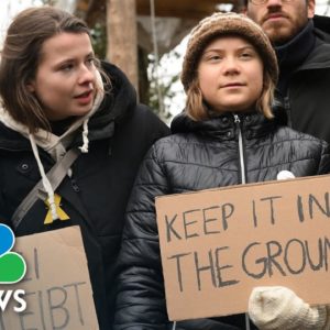 Greta Thunberg joins climate activists in condemned German village