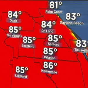 Mid-80s all week in Central Florida