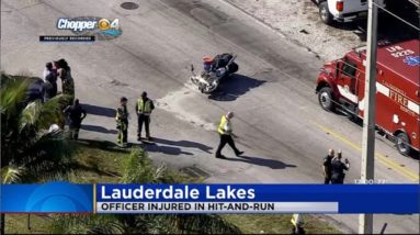 Officer Injured In Hit-And-Run Crash In Lauderdale Lakes