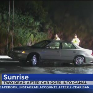 Second person dead after car plunged into Sunrise canal