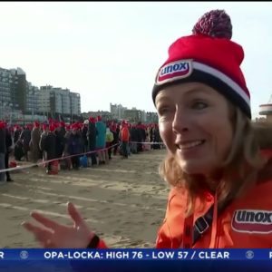 Thousands Take New Years Dive In Netherlands