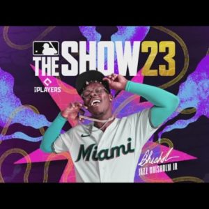 Former Jacksonville Jumbo Shrimp player on the cover of The Show '23
