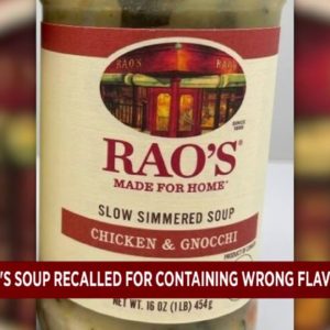 Rao's soup recalled over allergy concern