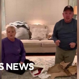 Parents receive gift that makes them scream